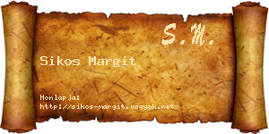Sikos Margit névjegykártya